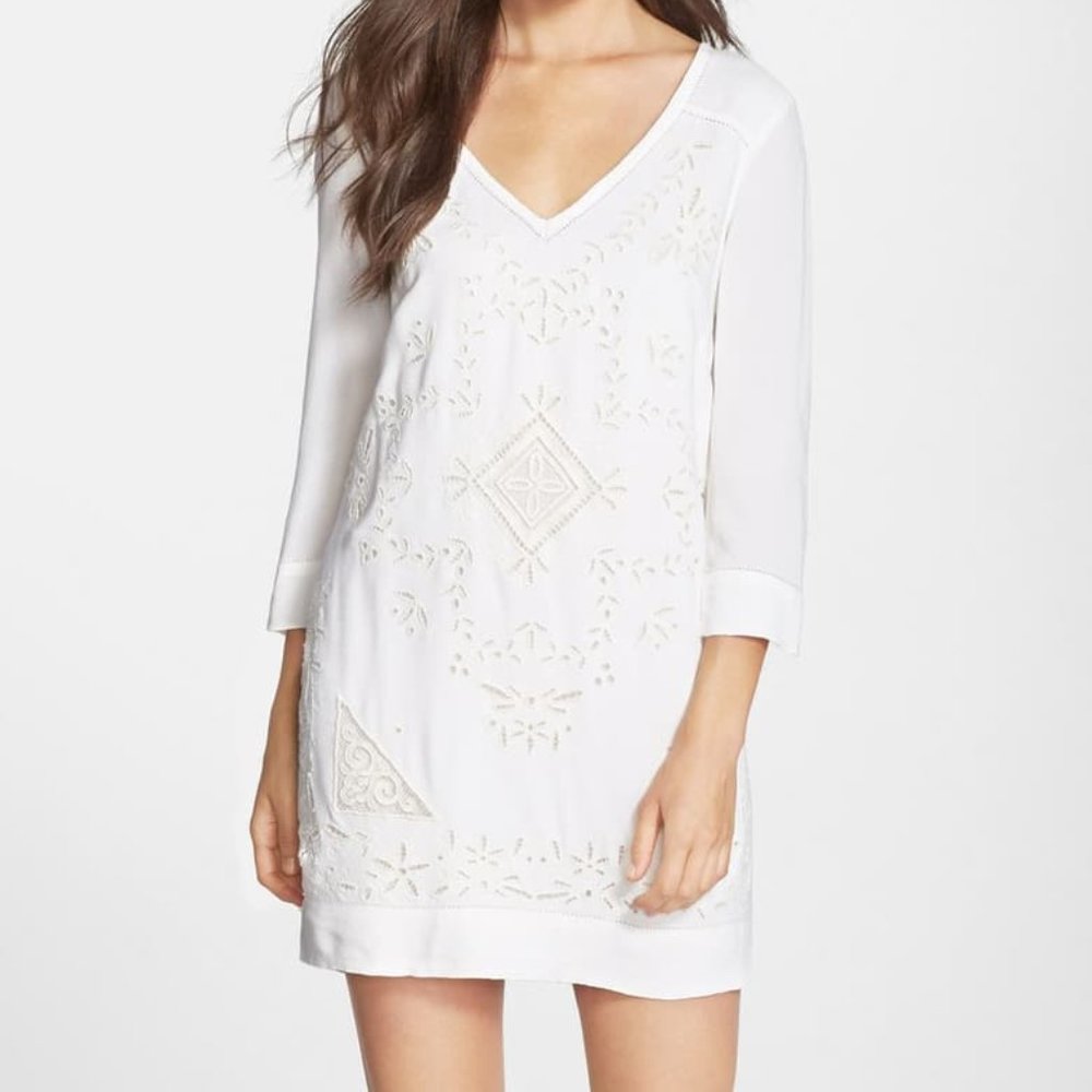 French Connection Camber Sands White Shift Dress